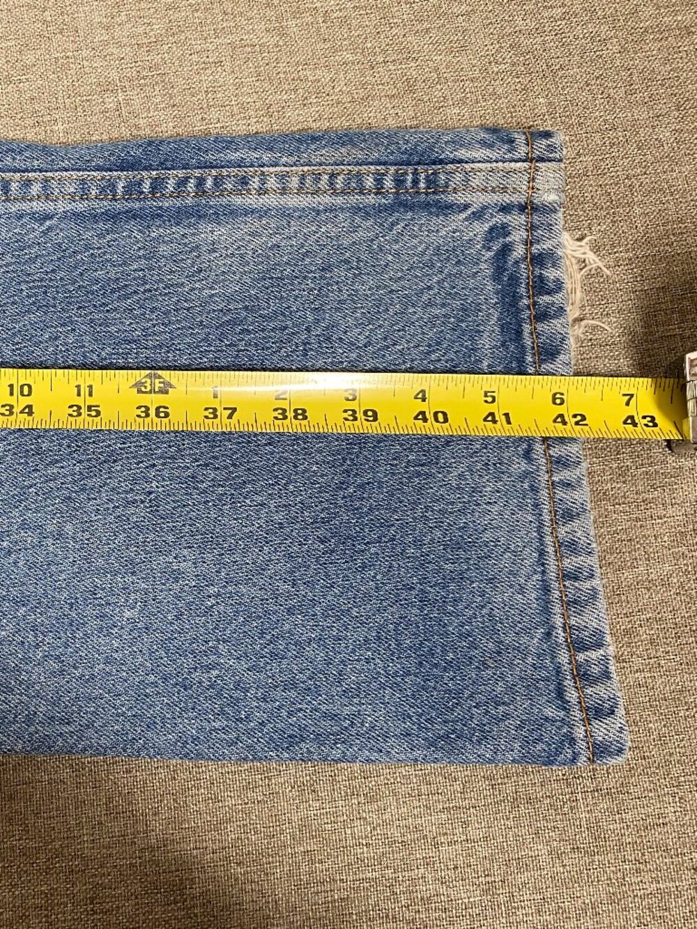 Vintage Levi's 517 Bootcut Denim Jeans Men's 36 x 32 Mid Rise Blue Distressed - Picture 11 of 15